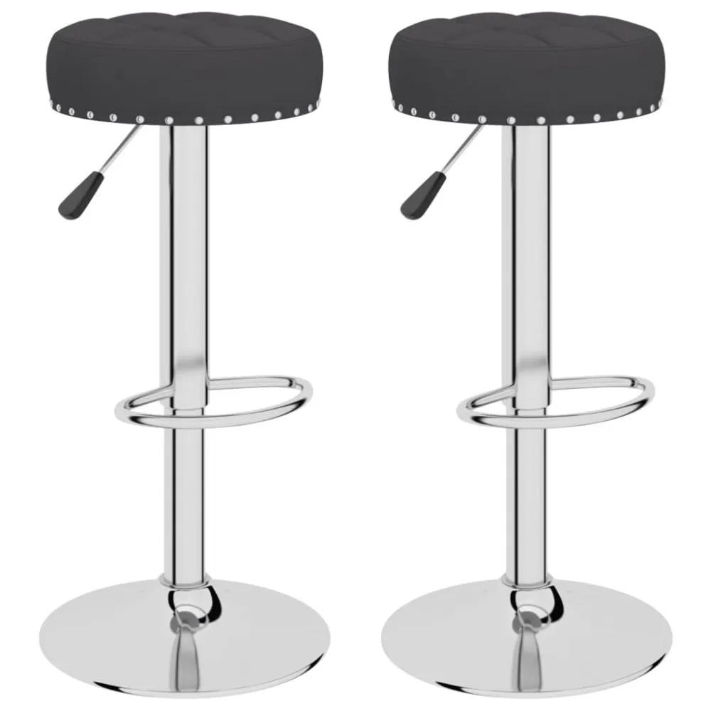 Bancos de bar 2 pcs tecido preto