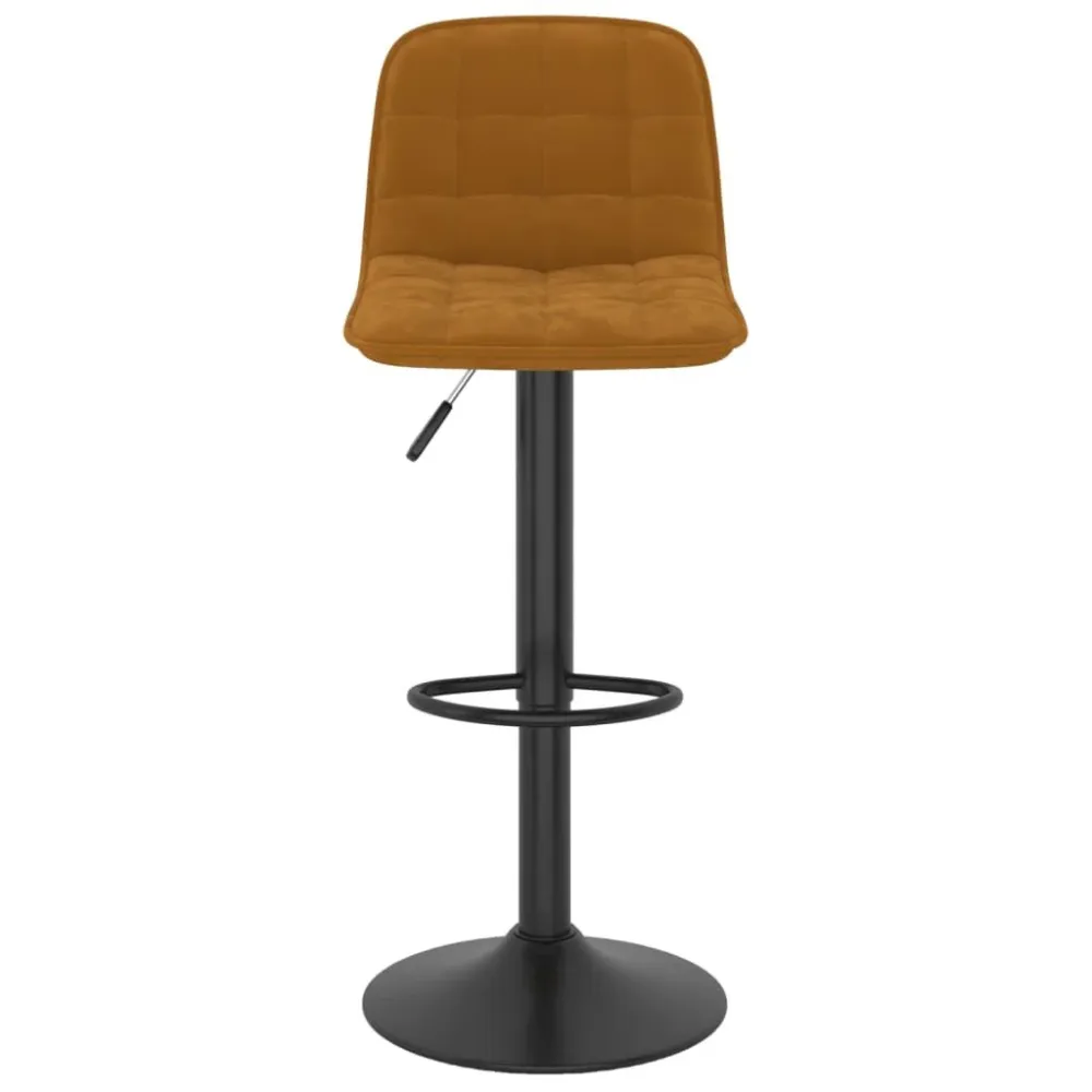 Bancos de bar 2 pcs veludo castanho