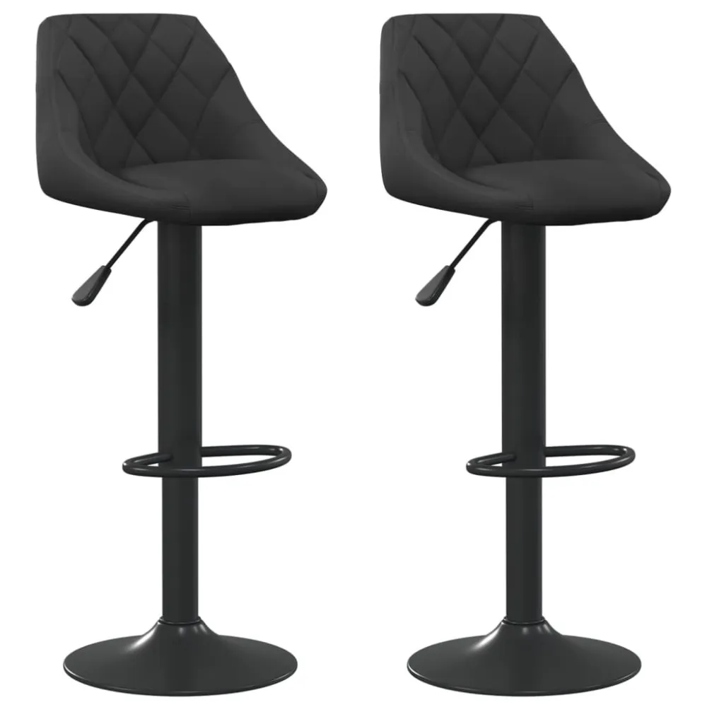 Bancos de bar 2 pcs veludo preto