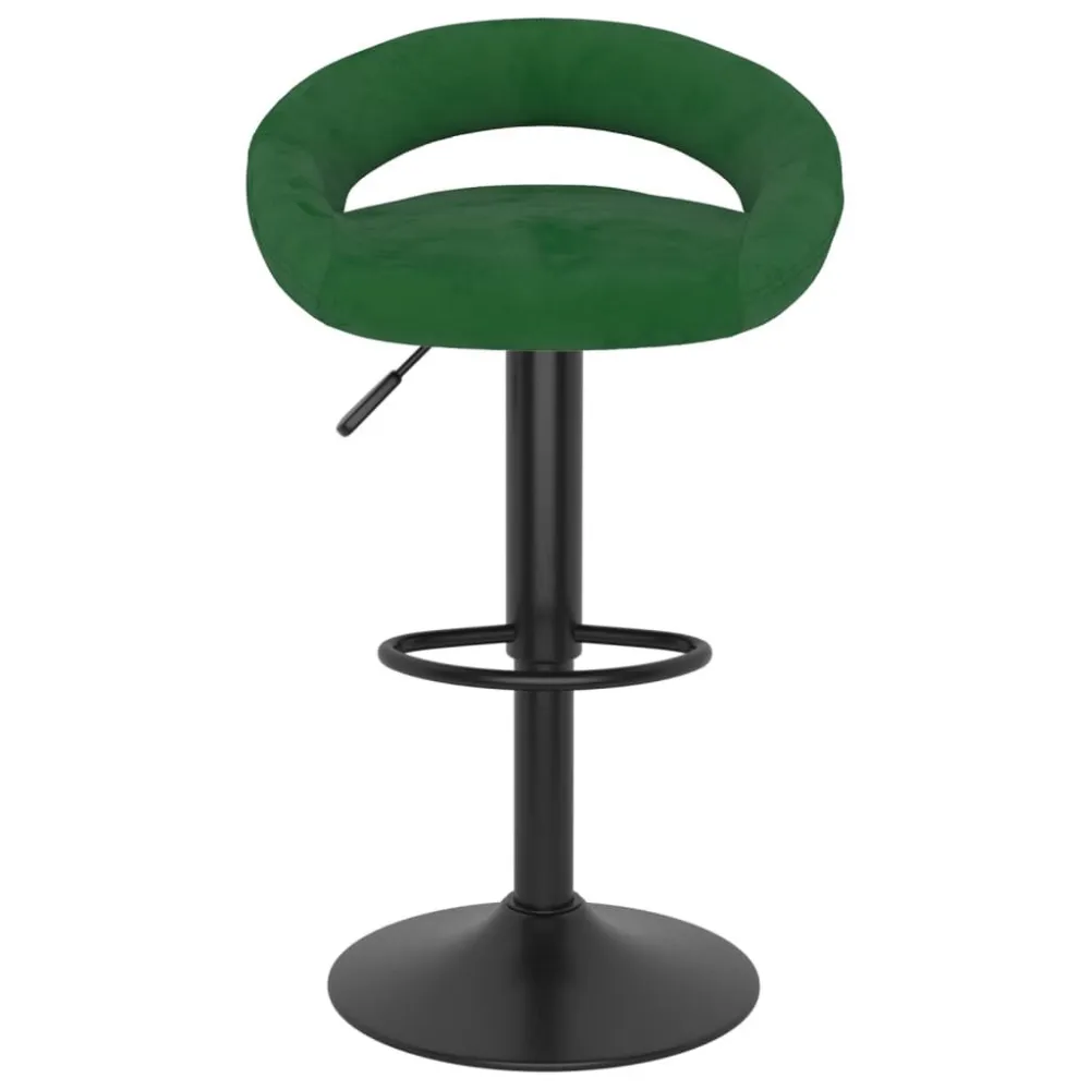 Bancos de bar 2 pcs veludo verde-escuro