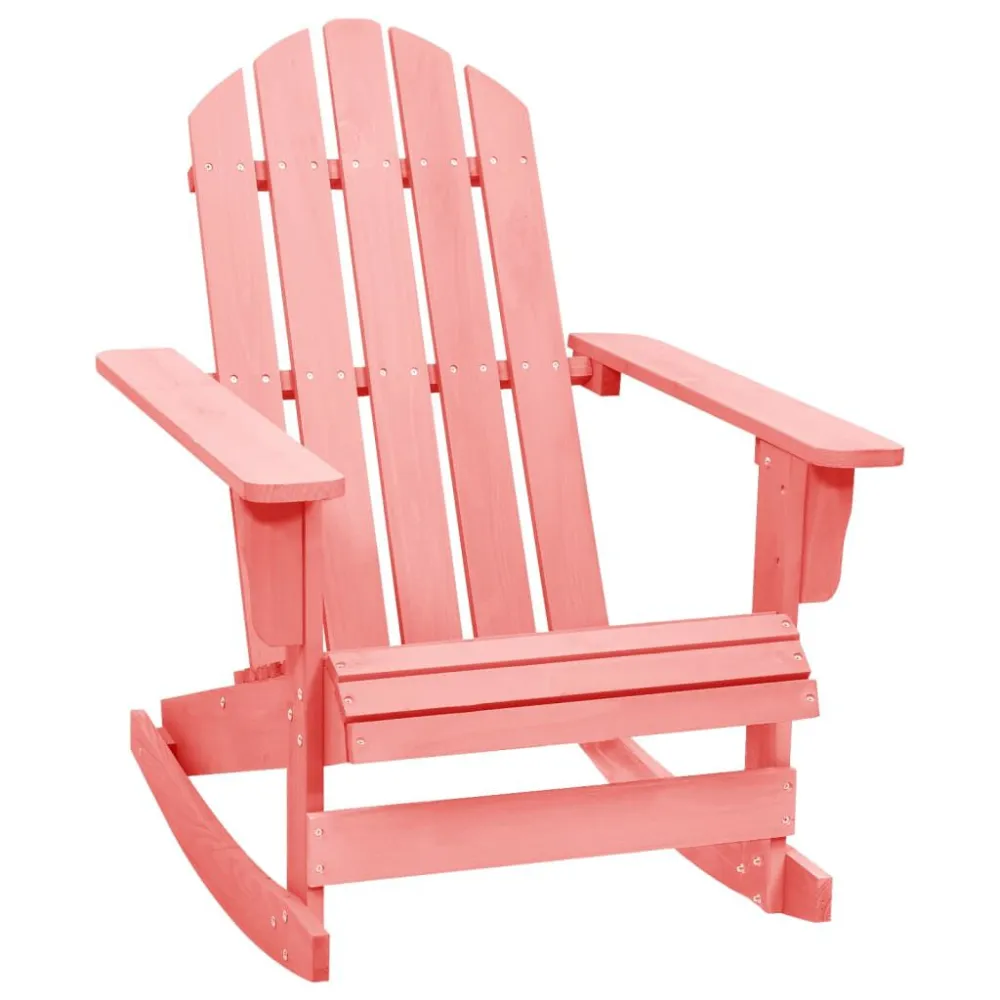 Cadeira Adirondack de baloiçar para jardim abeto maciço rosa