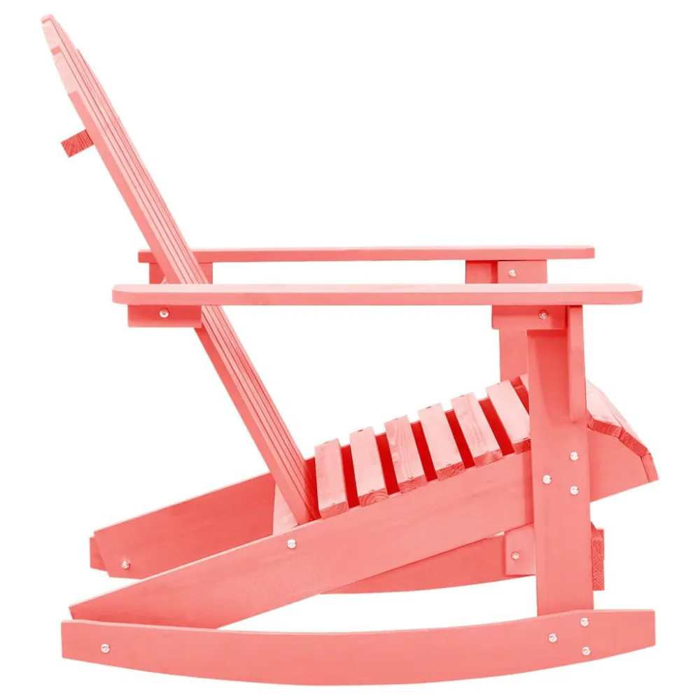 Cadeira Adirondack de baloiçar para jardim abeto maciço rosa