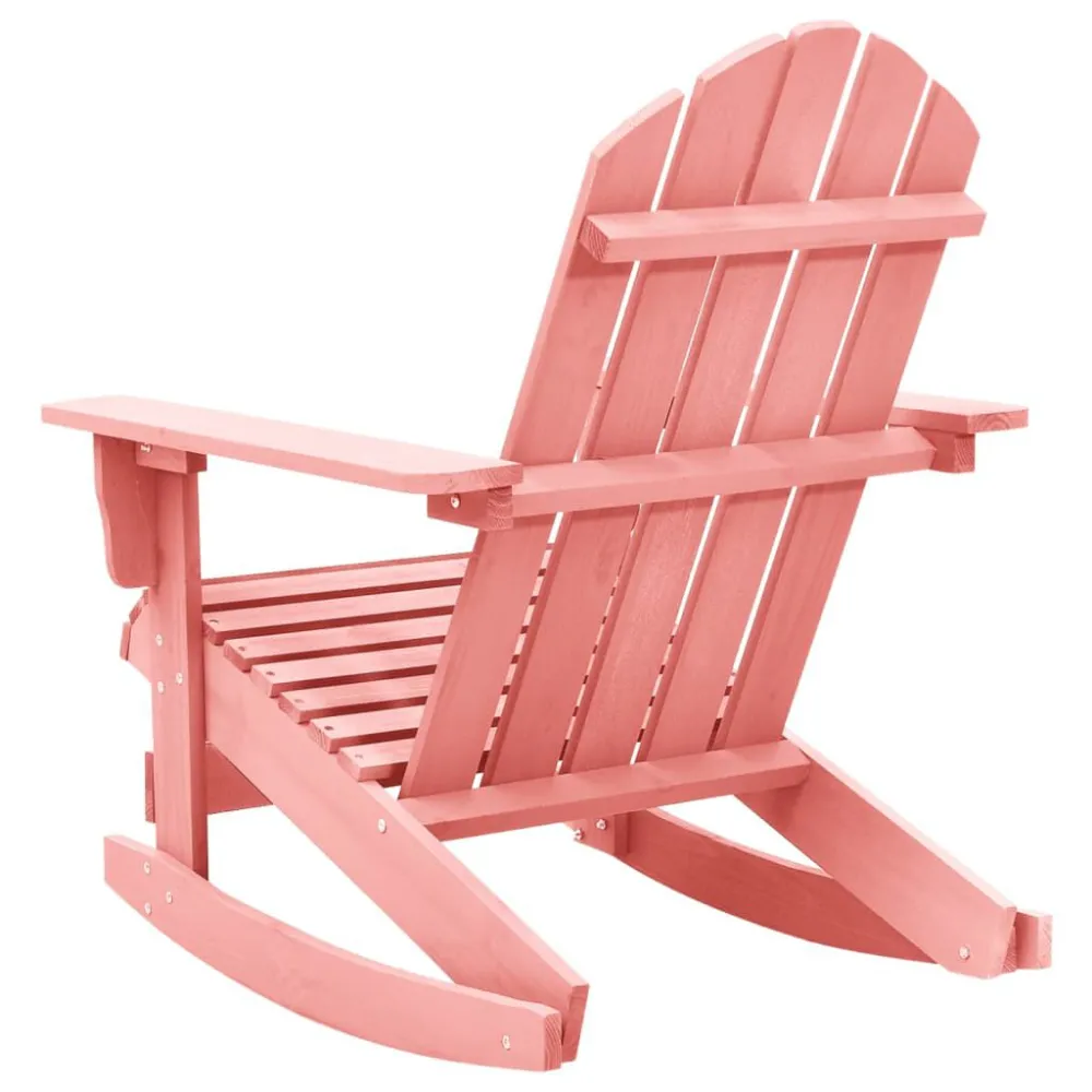 Cadeira Adirondack de baloiçar para jardim abeto maciço rosa