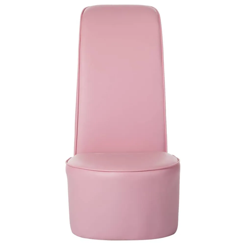 Cadeira estilo sapato de salto elevado couro artificial rosa