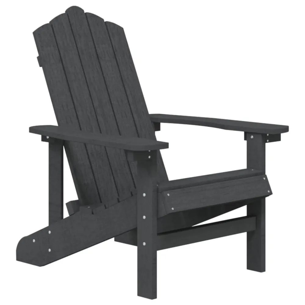 Cadeira de jardim Adirondack com mesa PEAD antracite