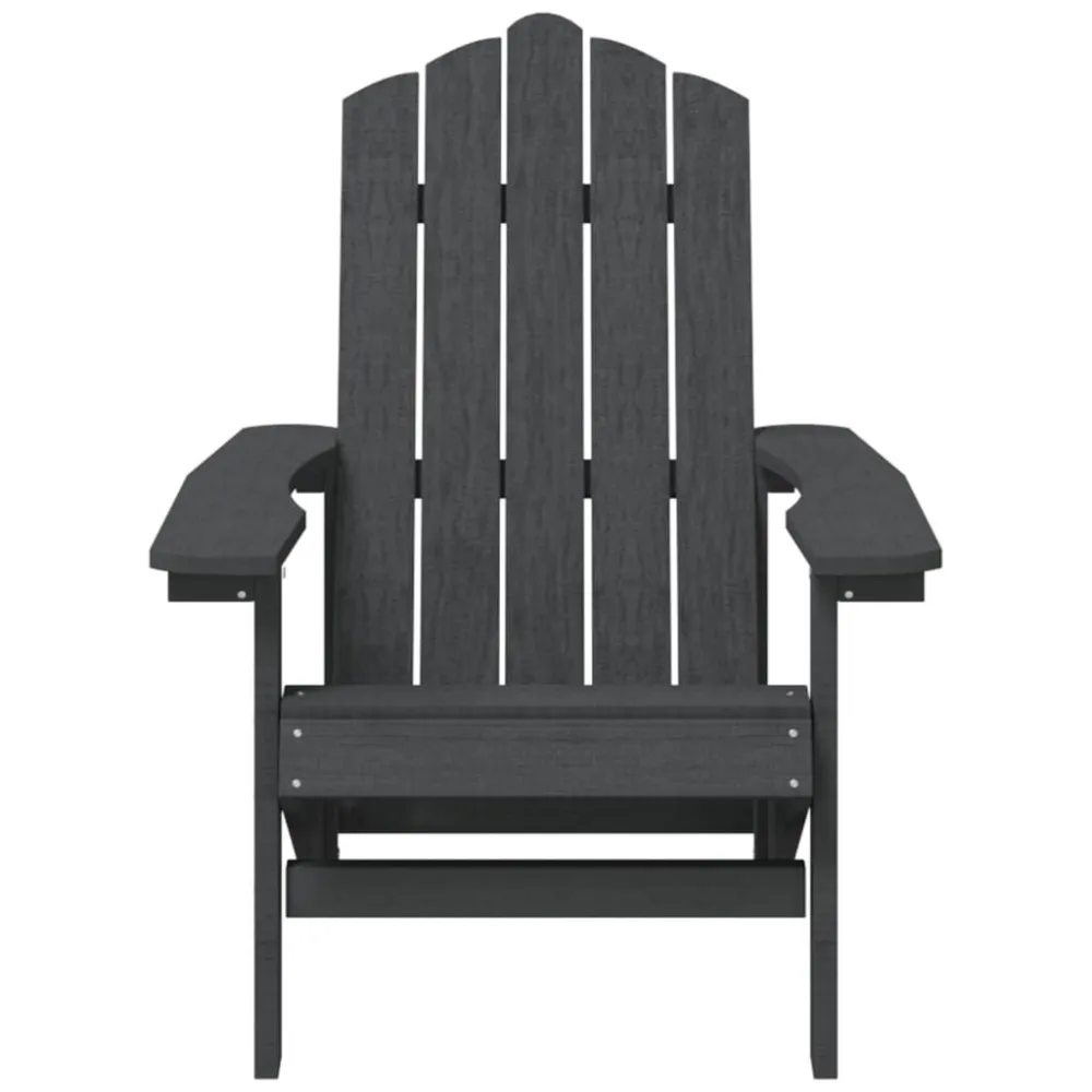 Cadeira de jardim Adirondack com mesa PEAD antracite