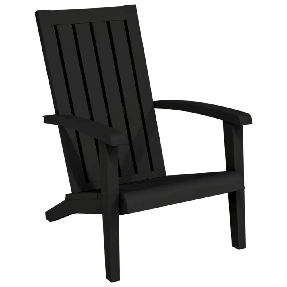 Cadeira de jardim Adirondack polipropileno preto