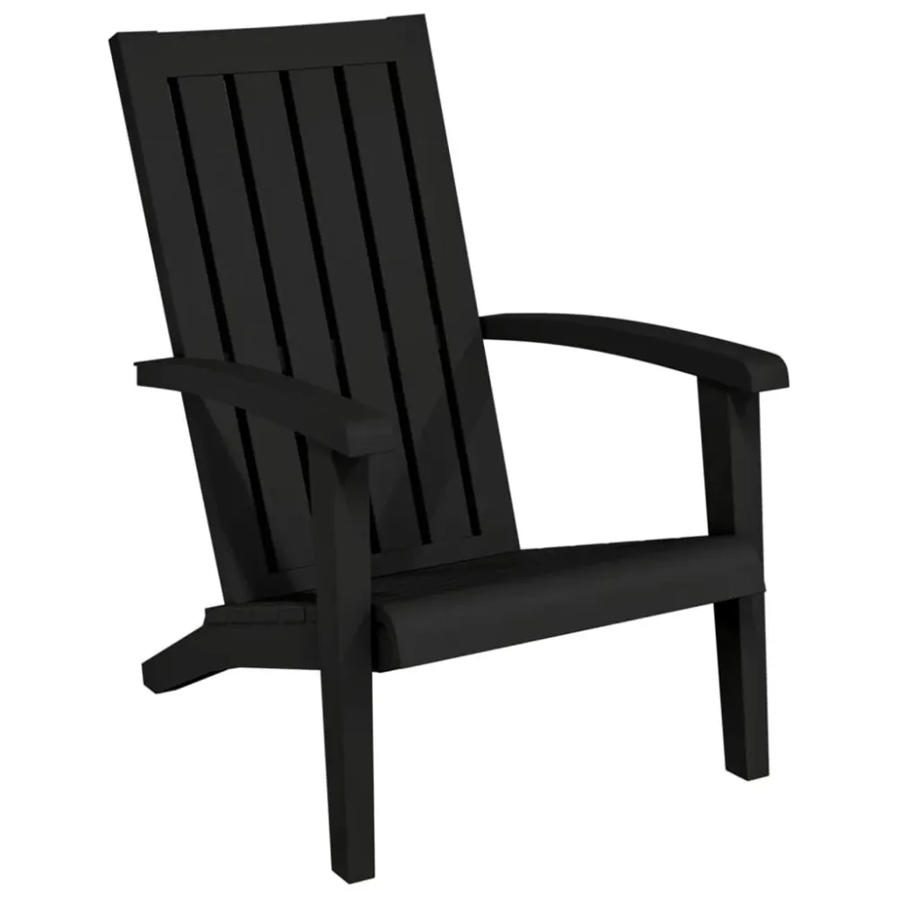 Cadeira de jardim Adirondack polipropileno preto