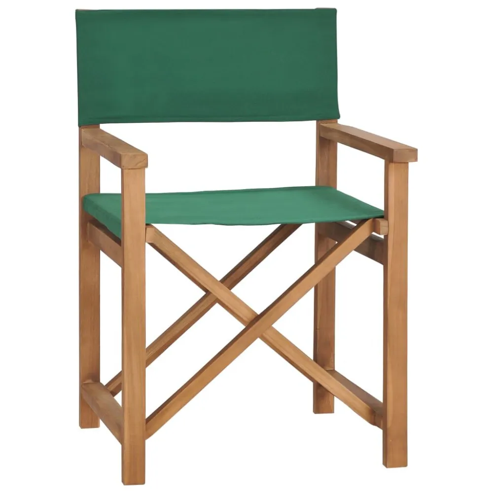 Cadeira de realizador em madeira de teca maciç verde