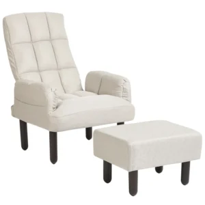 Cadeira reclinável OLAND Linho Creme distinto