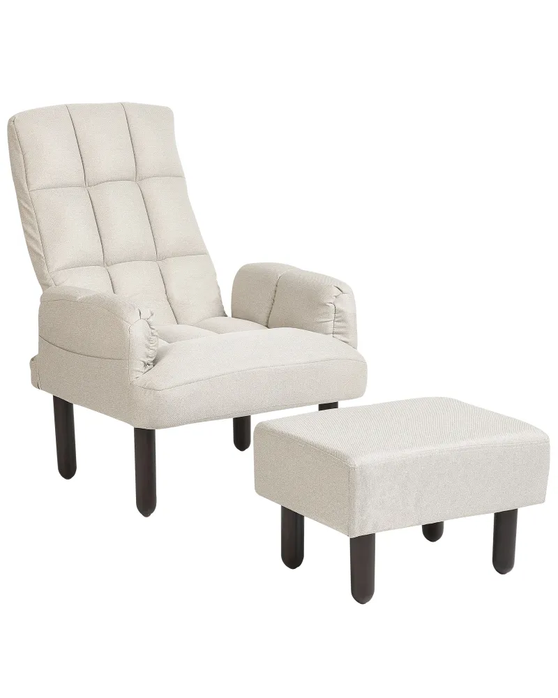 Cadeira reclinável OLAND Linho Creme distinto
