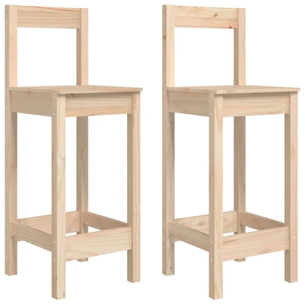 Cadeiras de bar 2 pcs 40x41,5x112 cm pinho maciço