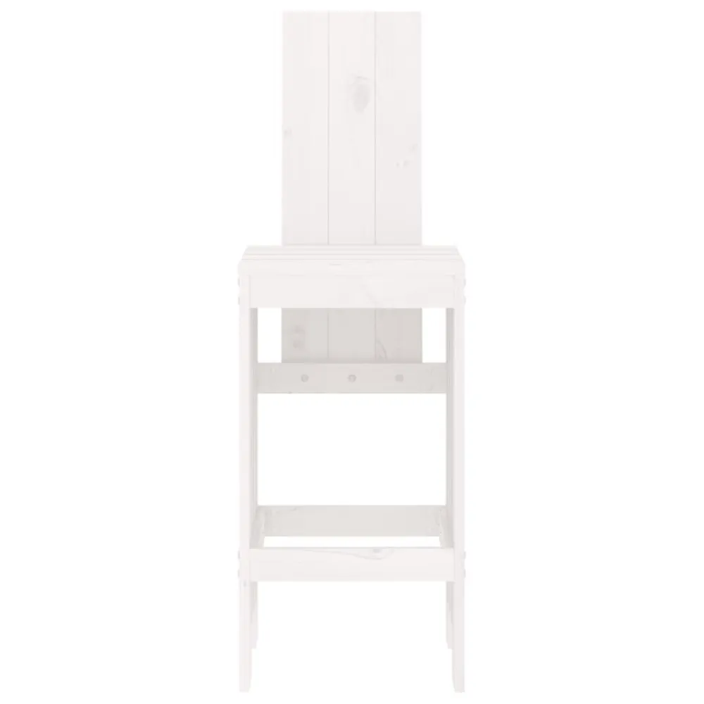 Cadeiras de bar 2 pcs 40x42x120 cm pinho maciço branco