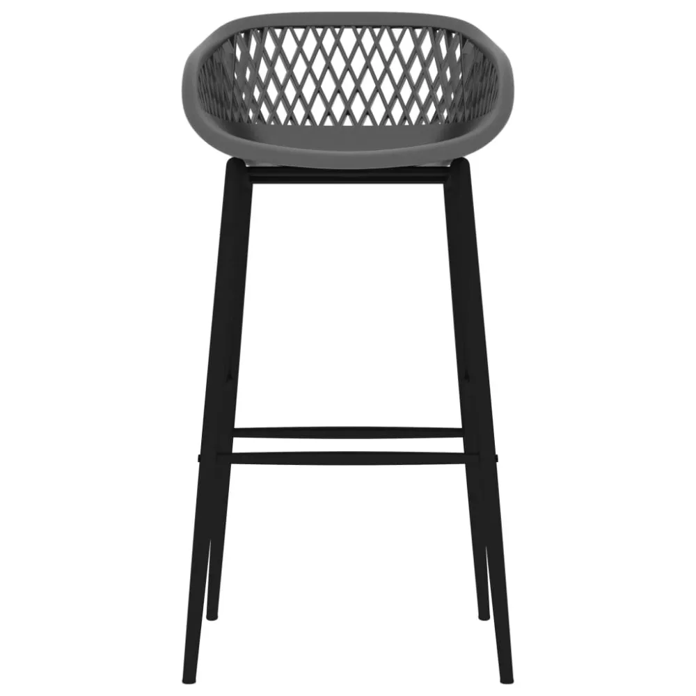 Cadeiras de bar 2 pcs cinzento
