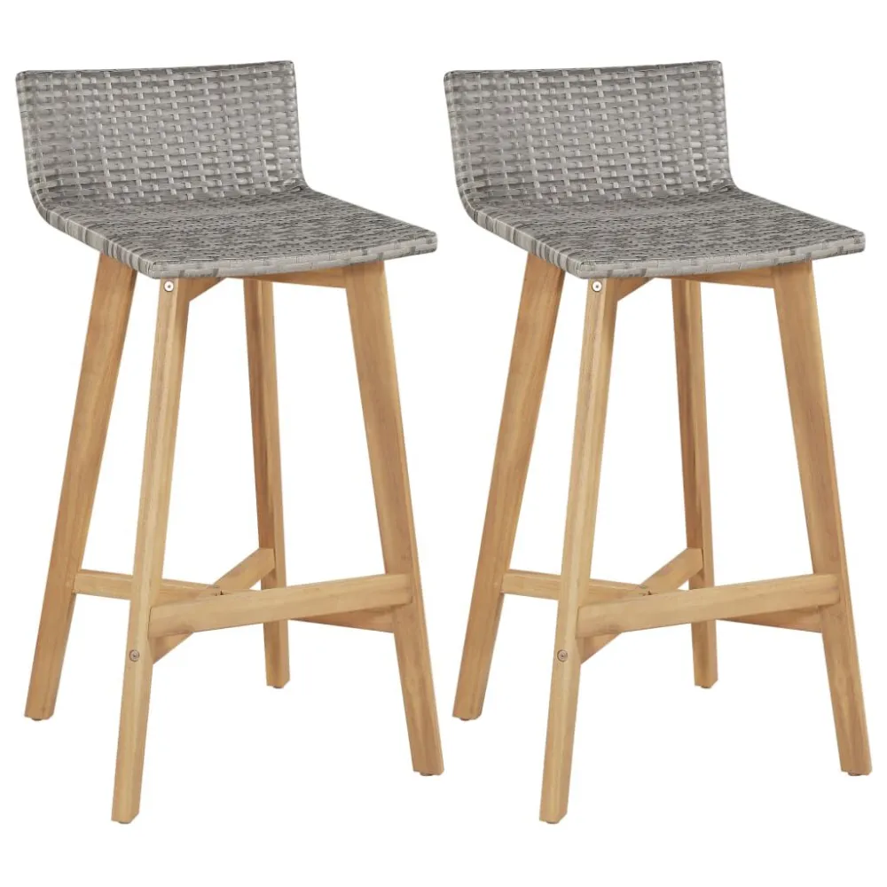 Cadeiras de bar 2 pcs madeira acácia maciç
