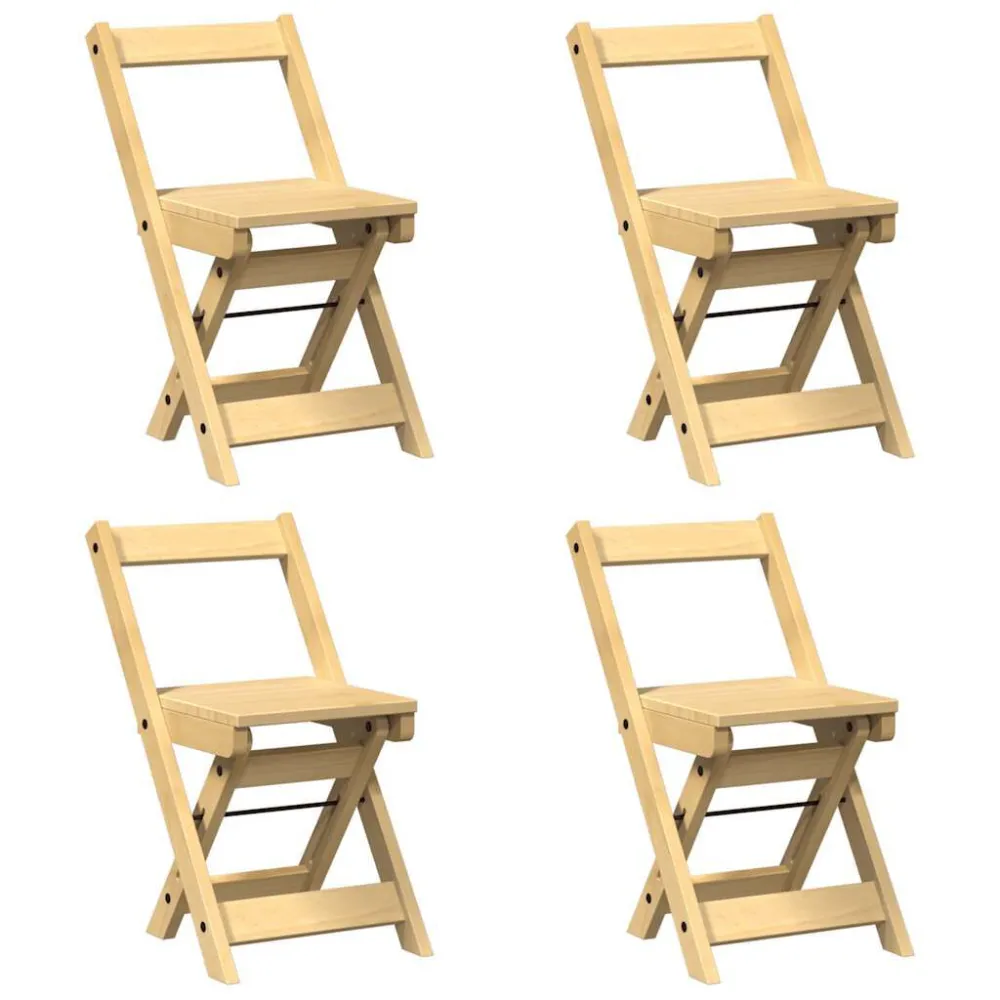 Cadeiras jantar dobráveis 4pcs Corona pinho maciço castanho-mel