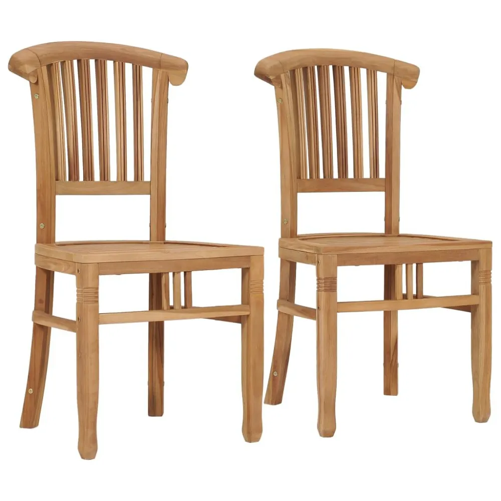 Cadeiras de jardim 2 pcs madeira de teca maciç
