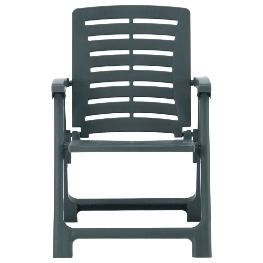Cadeiras de jardim 2 pcs plástico verde