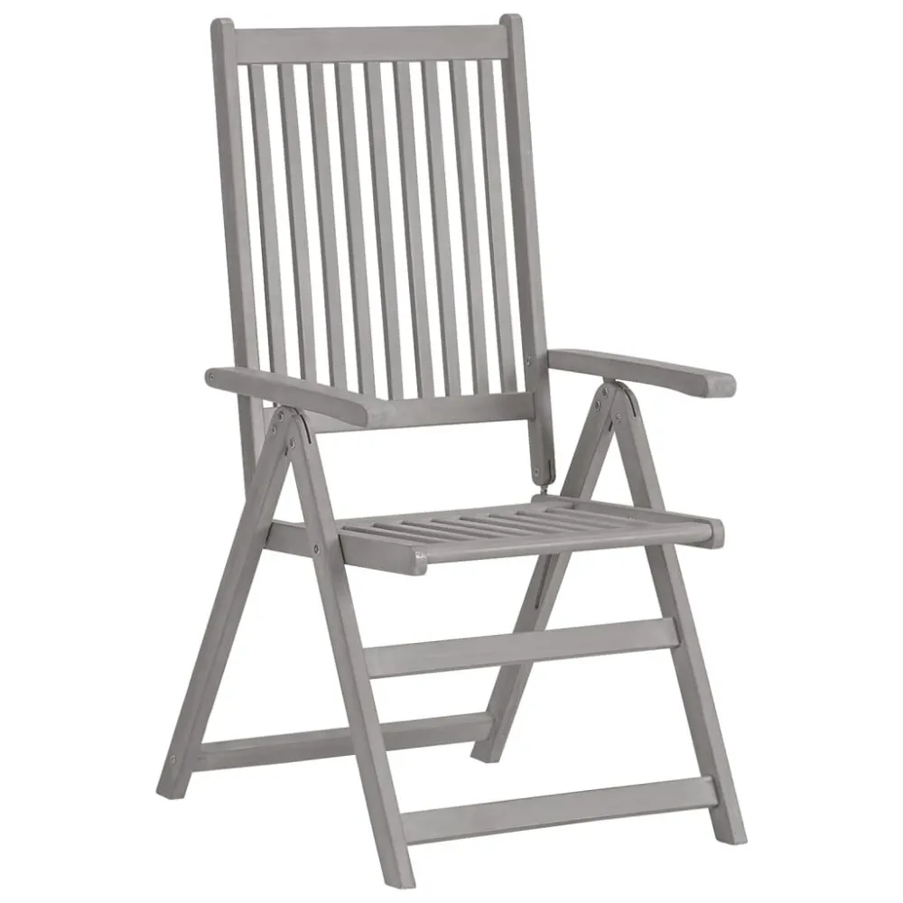 Cadeiras jardim reclináveis com almofadões 4 pcs acácia maciç
