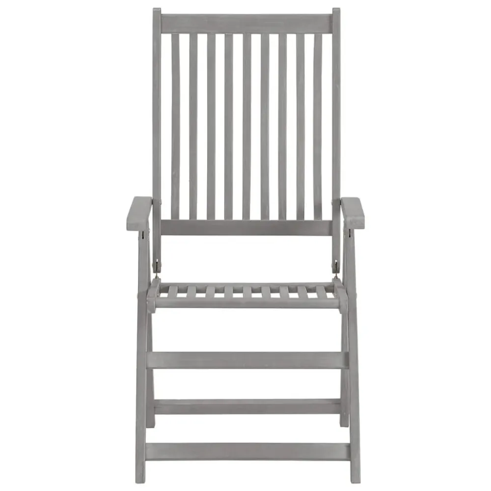 Cadeiras jardim reclináveis com almofadões 4 pcs acácia maciç