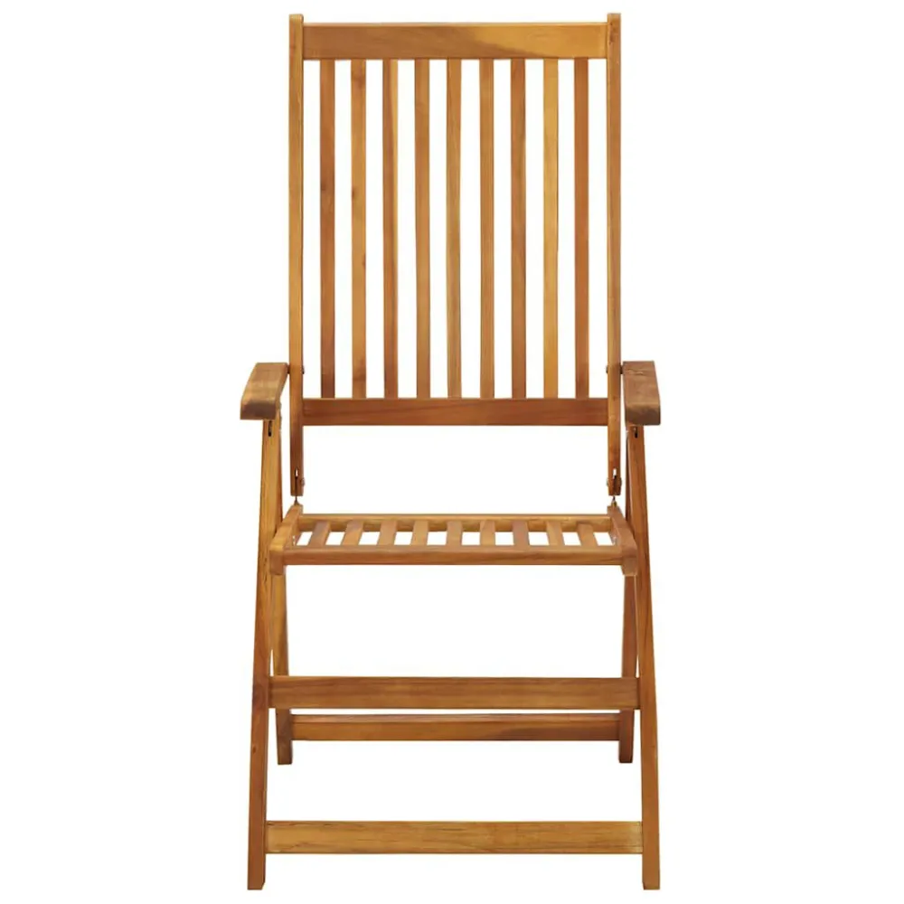 Cadeiras jardim reclináveis com almofadões 2 pcs acácia maciç