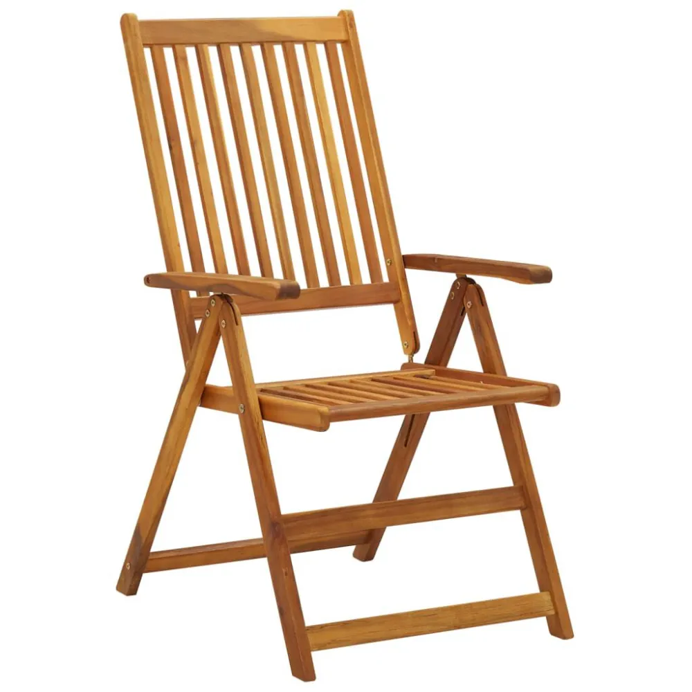 Cadeiras jardim reclináveis com almofadões 2 pcs acácia maciç