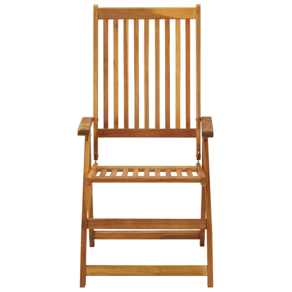 Cadeiras jardim reclináveis com almofadões 2 pcs acácia maciç