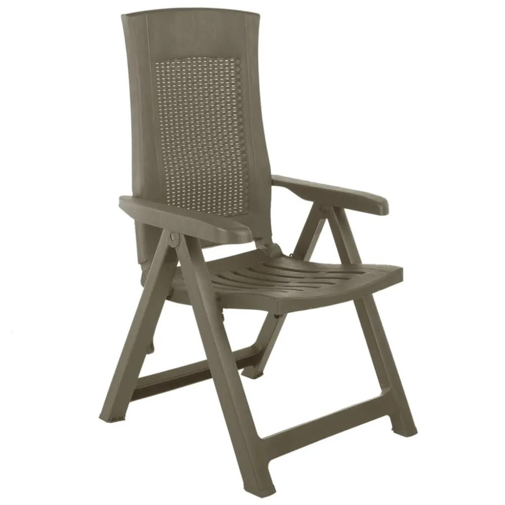 Cadeiras de jardim reclináveis 2 pcs plástico mocca