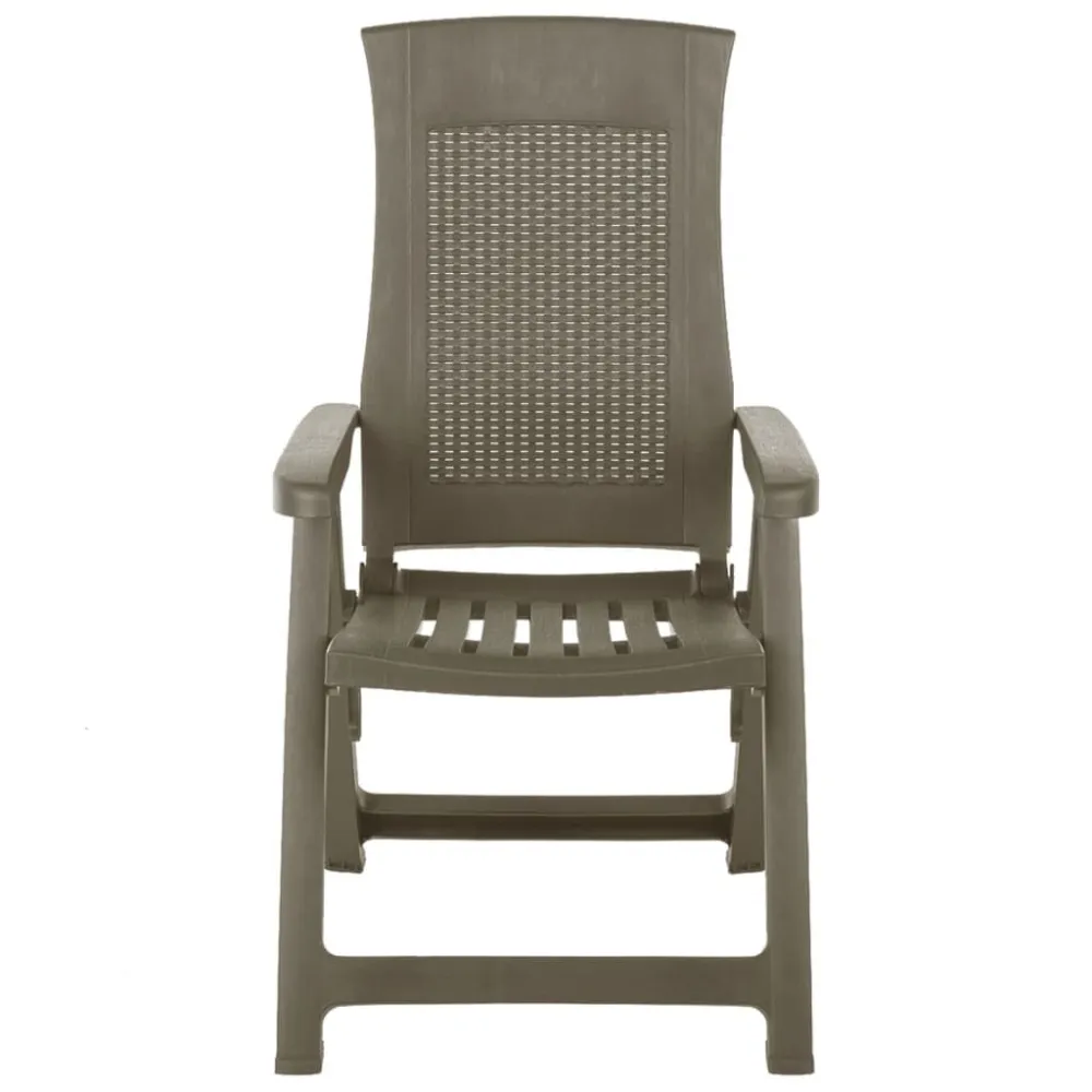 Cadeiras de jardim reclináveis 2 pcs plástico mocca