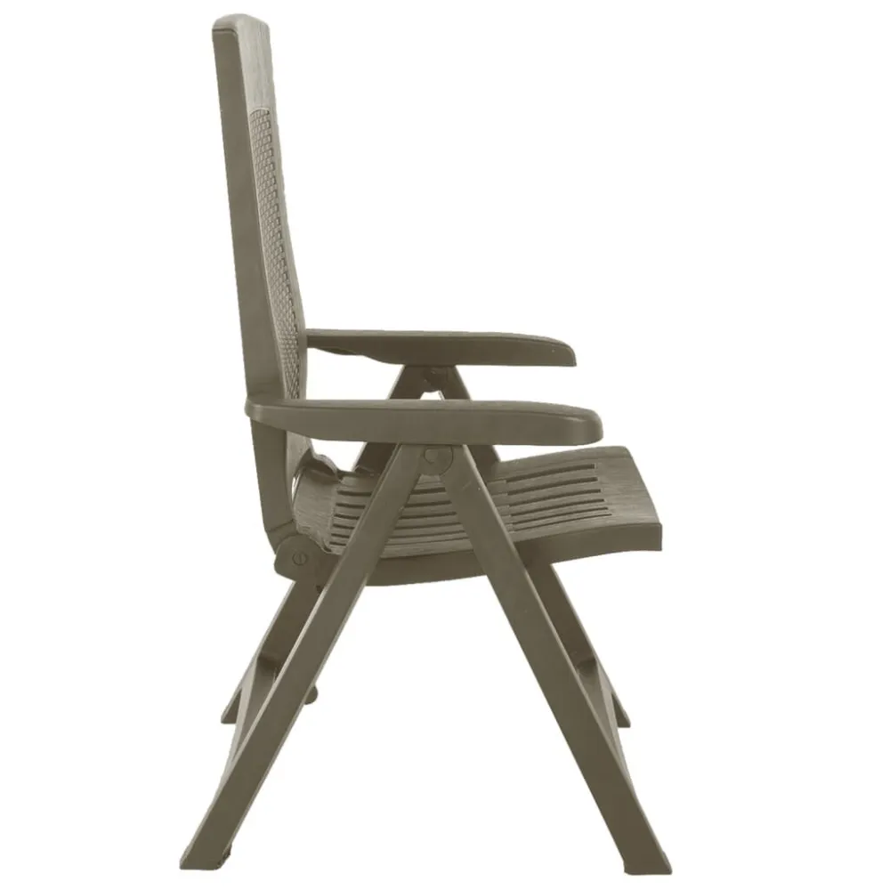 Cadeiras de jardim reclináveis 2 pcs plástico mocca