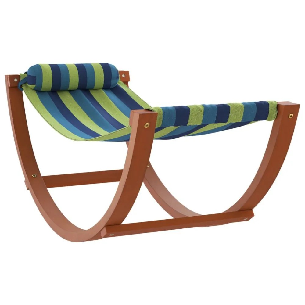 Cama de rede para crianças tecido azul e verde