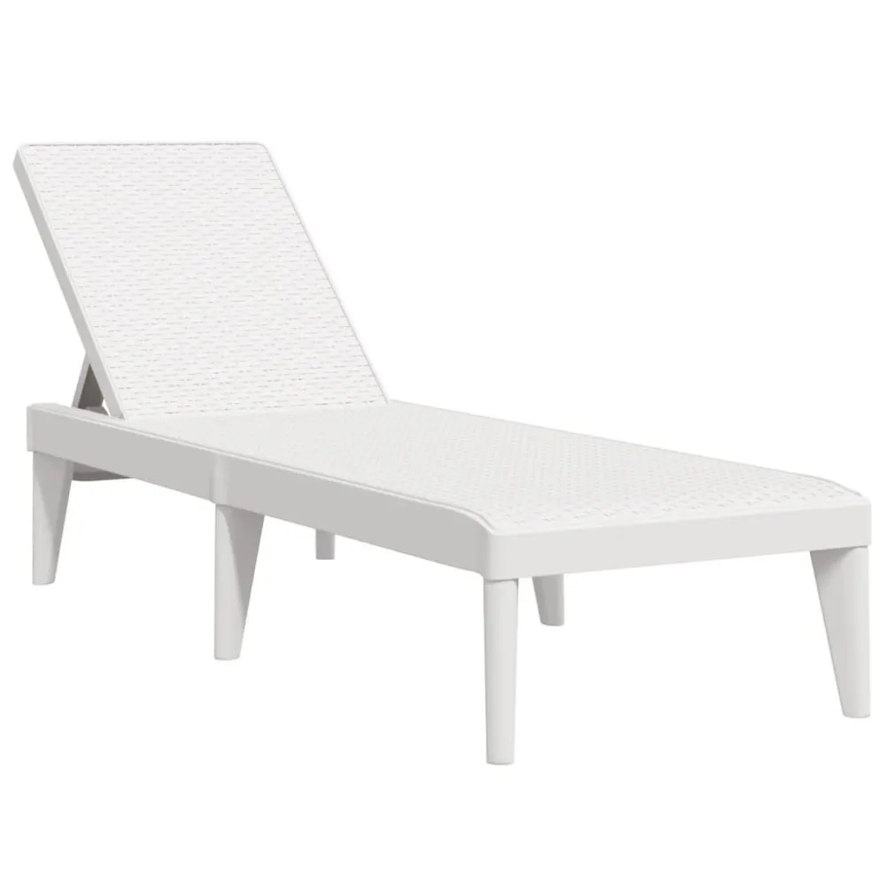 Espreguiçadeira 186x60x29 cm PP branco
