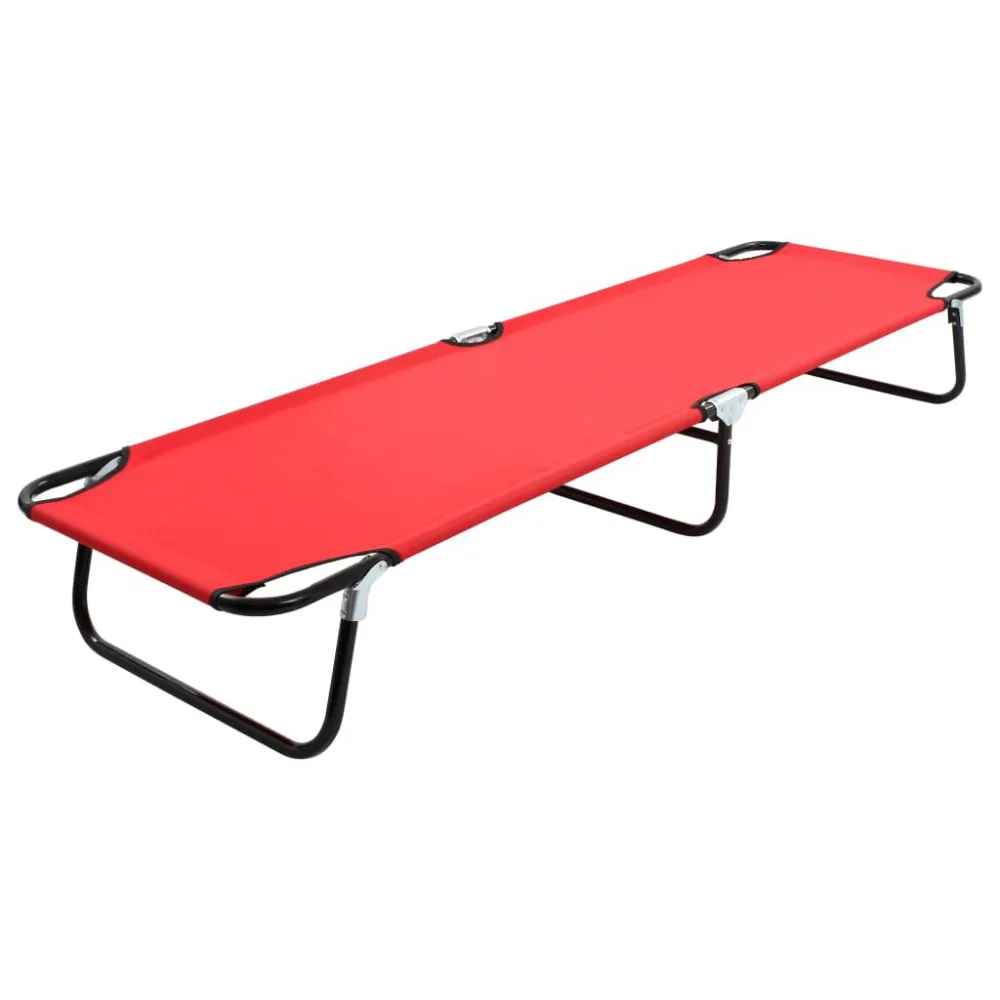 Espreguiçadeira/cama dobrável ço vermelho