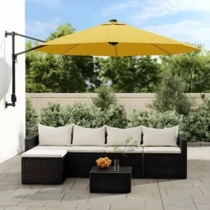 Guarda-sol de parede 290 cm amarelo