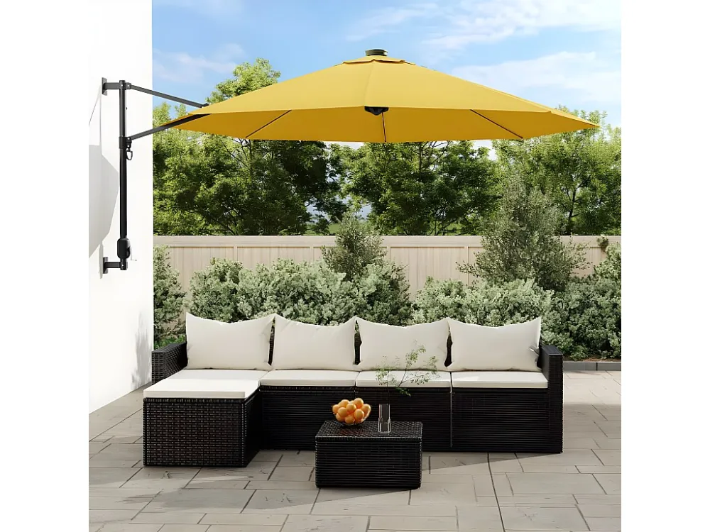 Guarda-sol de parede 290 cm amarelo