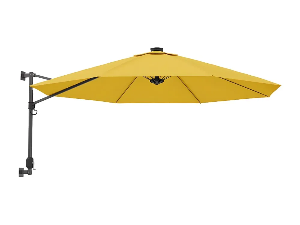 Guarda-sol de parede 290 cm amarelo