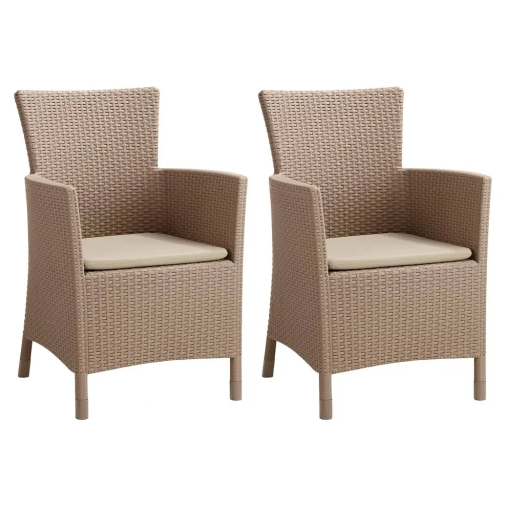 Keter Cadeira de jantar Iowa cor cappuccino 215519 (2x408945)