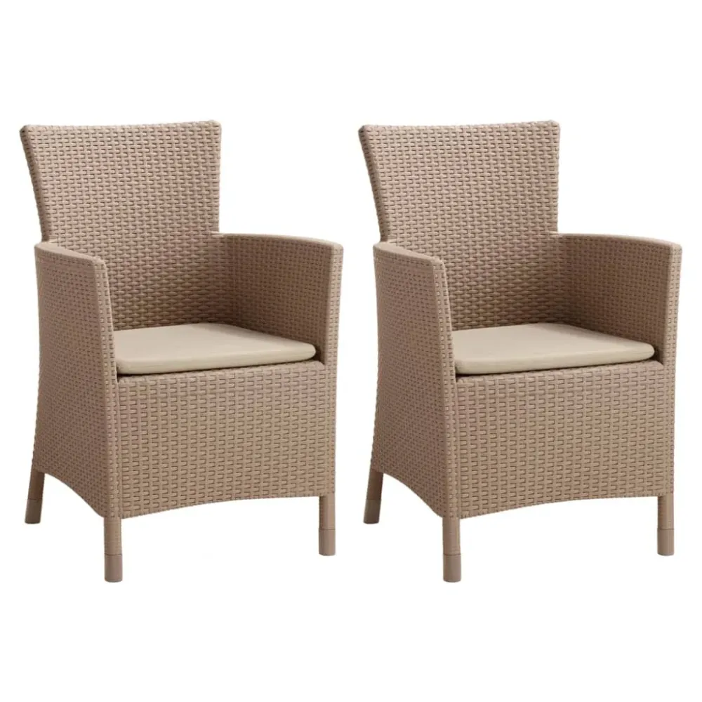 Keter Cadeira de jantar Iowa cor cappuccino 215519 (2x408945)