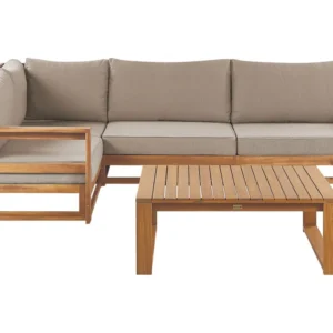 Lounge Set TIMOR FSC® Oficial Acacia Wood Light Wood Right Hand 4 Seater