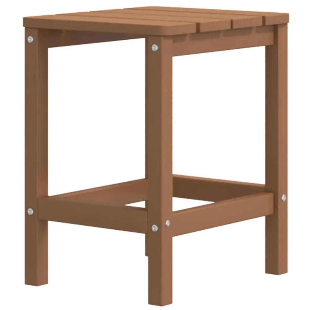 Mesa de jardim Adirondack 38x38x46 cm PEAD castanho