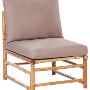 Poltrona modular de jardim CERRETO Madeira de bambu Taupe