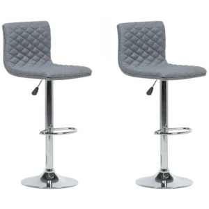 Tamborete rotativo Conjunto de 2 Cinzento ORLANDO