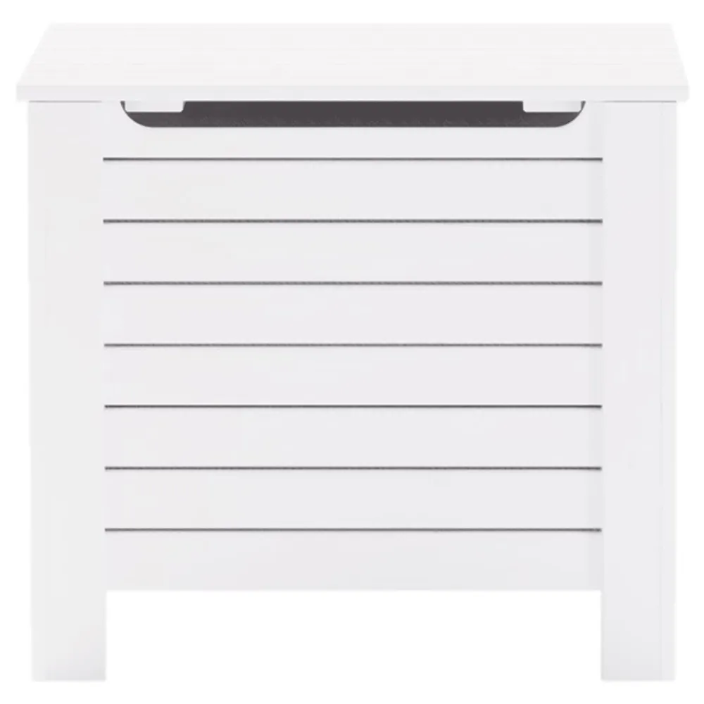 Caixa de arrumação com tampa RANA 60x49x54cm pinho maciço branco | Fácil Montagem