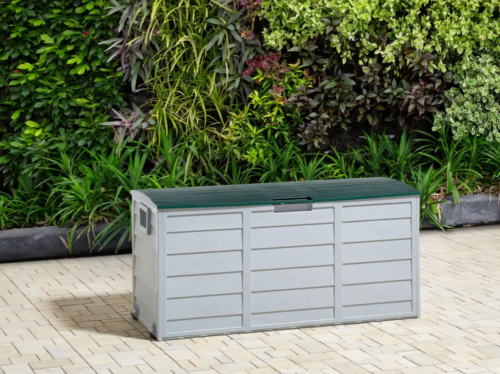 Caixa para exterior cinzento e verde 112 x 50 cm LOCARNO para Montagem Fácil