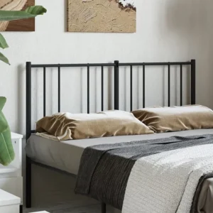Cabeceira de cama 140 cm metálico preto