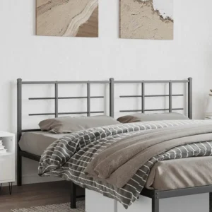 Cabeceira de cama 180 cm metálico preto