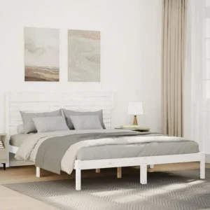 Cama extra longa sem colchão 160x210 cm madeira maciç