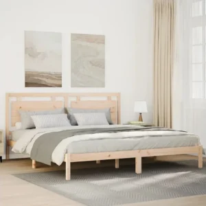 Cama extra longa sem colchão 200x210 cm madeira maciç
