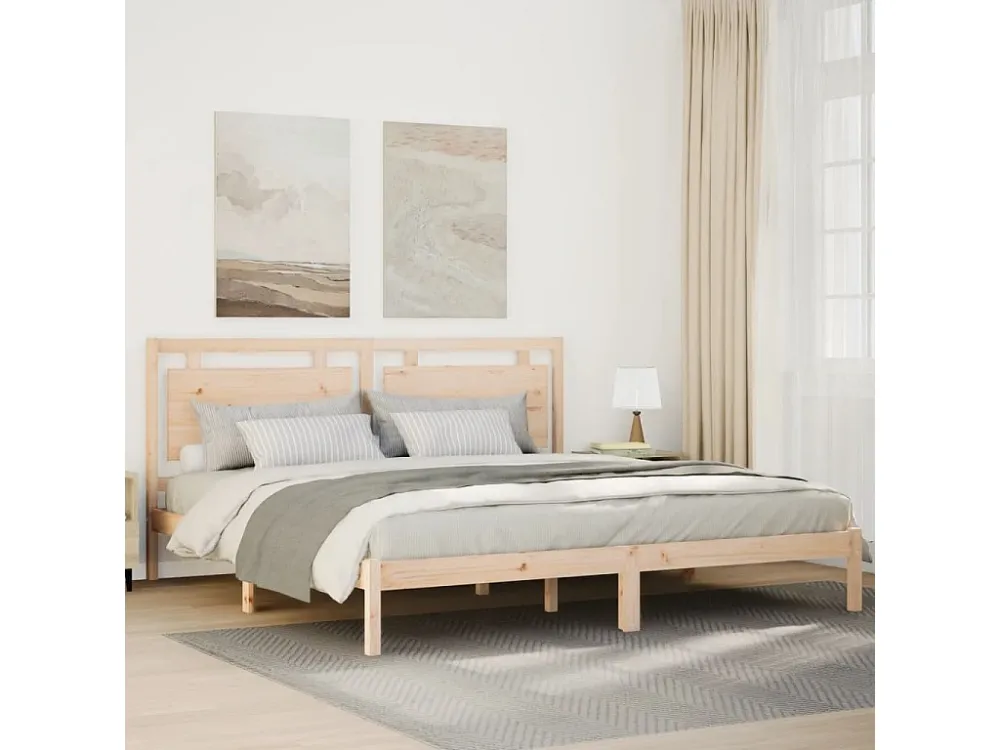 Cama extra longa sem colchão 200x210 cm madeira maciç