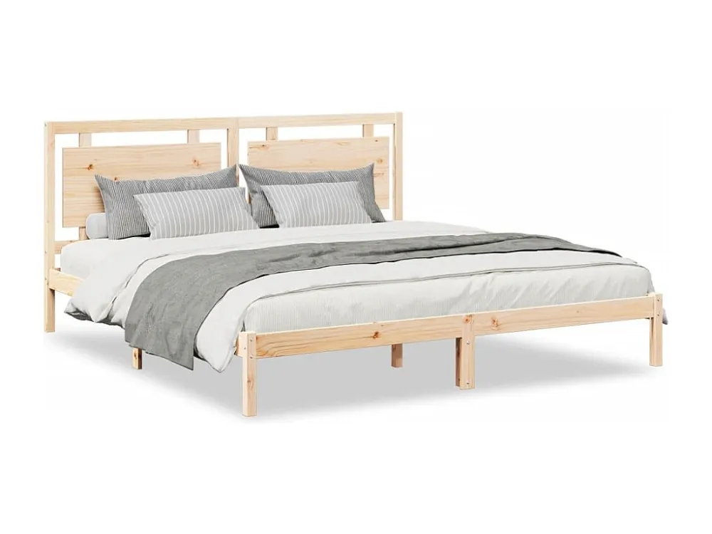 Cama extra longa sem colchão 200x210 cm madeira maciç